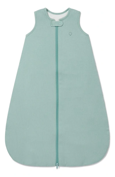 Mori Kids' 1.5 Tog Wearable Blanket In Ribbed Mint