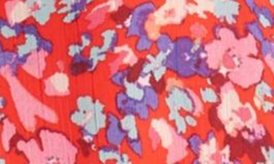 Shop Chelsea28 Floral Print Long Sleeve Chiffon Dress In Pink Multi