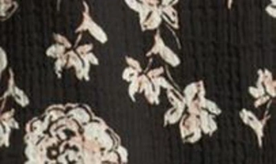 Shop Chelsea28 Floral Print Long Sleeve Chiffon Dress In Black Floral