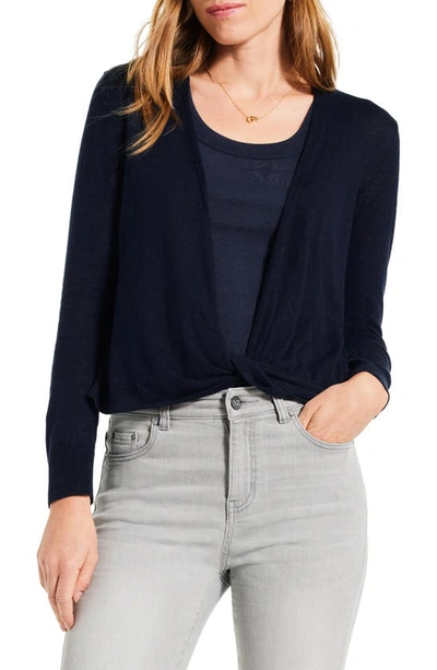 Nic + Zoe All Year 4-way Convertible Cardigan In Dark Indigo