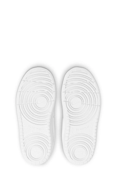 Shop Nike Kids' Court Borough Low Recraft Sneaker In White/ White