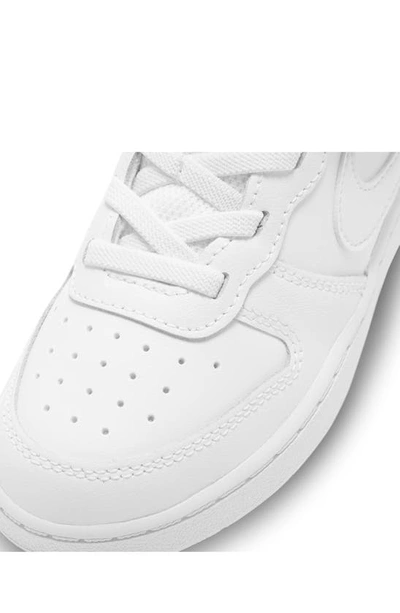 Shop Nike Kids' Court Borough Low Recraft Sneaker In White/ White