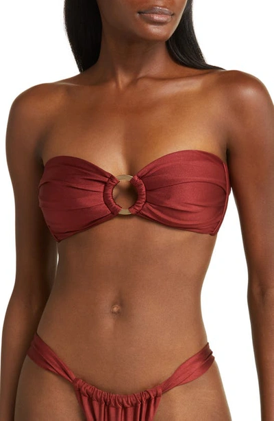 Kulani Kinis Bandeau Bikini Top In Sweet Cinnamon