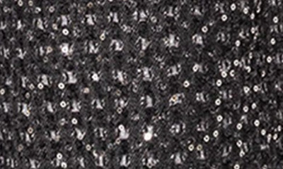 Edikted Nyah Sequin Low Rise Wide Leg Jeans In Black