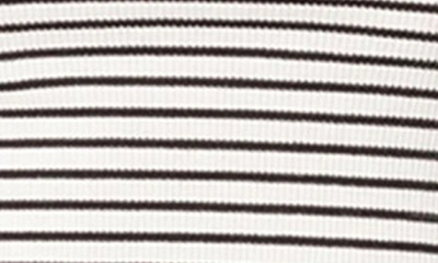 Shop Edikted Stripe Scoop Back Long Sleeve Crop Top In Black-and-white