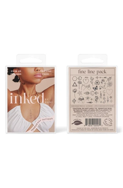Shop Inked By Dani Fine Line Temporary Tattoos In Black
