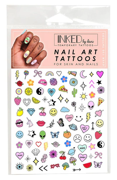 Shop Inked By Dani Color Assorted Temporary Nail & Skin Art Tattoos