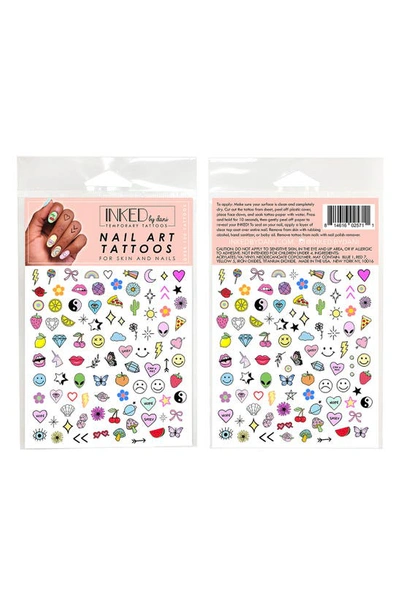 Shop Inked By Dani Color Assorted Temporary Nail & Skin Art Tattoos