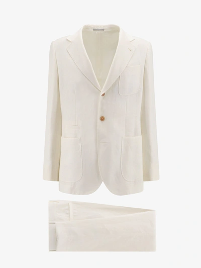 Shop Brunello Cucinelli Suit In White