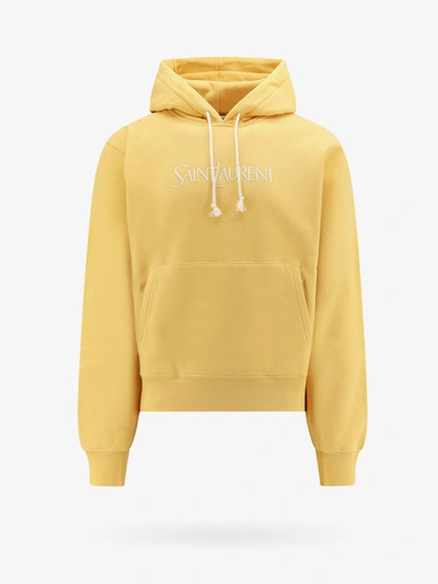 Shop Saint Laurent Sweatshirt In Yellow