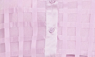English Factory Puff Sleeve Organza Top In Lilac