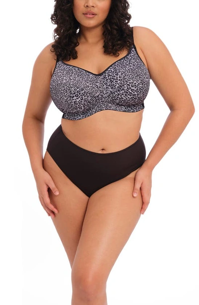 Shop Goddess Celeste Soft Cup T-shirt Bra In Gray Leopard