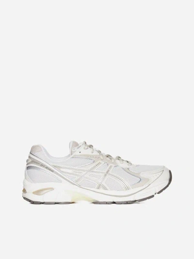 Shop Asics Gel-2160 Mesh And Faux Leather Sneakers In Oatmeal,simply Taupe