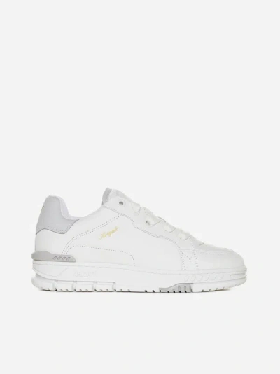 Shop Axel Arigato Area Haze Leather Sneakers In White,light Grey