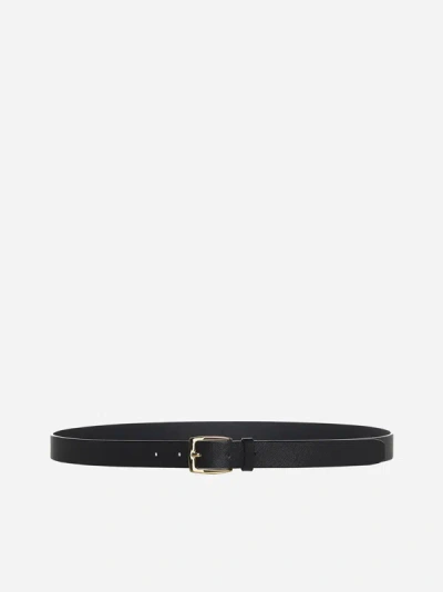 Shop D4.0 Saffiano Leather Belt In Black