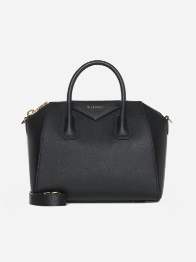 Shop Givenchy Antigona Leather Small Bag In Black