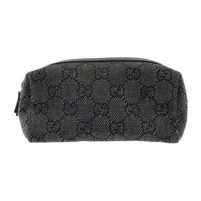 Shop Gucci Gg Canvas Black Canvas Clutch Bag ()