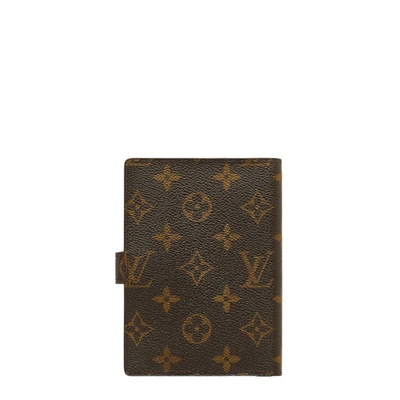 Pre-owned Louis Vuitton Agenda Pm Brown Canvas Wallet  ()
