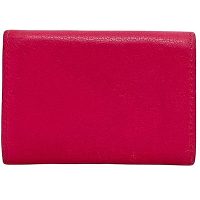 Pre-owned Louis Vuitton Lockmini Pink Leather Wallet  ()