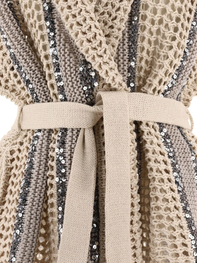 Shop Brunello Cucinelli Sequin Embellished Cardigan