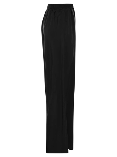 Shop Fabiana Filippi Wide Trousers In Cupro Twill