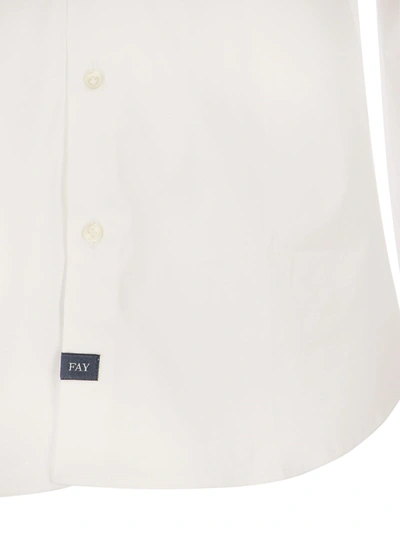 Fay Men Stretch French Collar Shirt