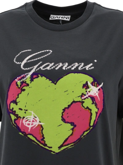 Shop Ganni Heart T Shirt