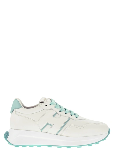 Shop Hogan H641 Leather Sneakers
