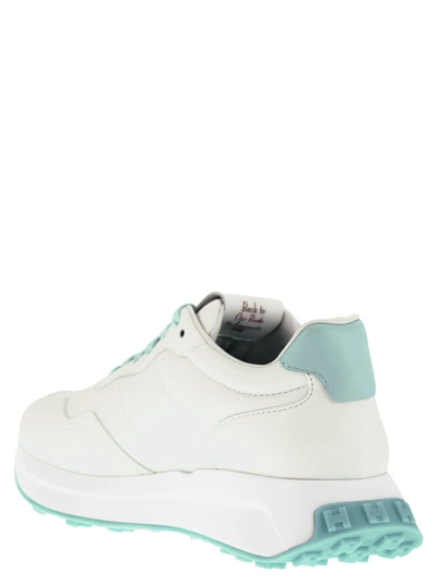 Shop Hogan H641 Leather Sneakers