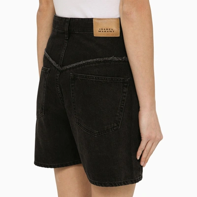 Shop Isabel Marant Black Cotton Denim Shorts