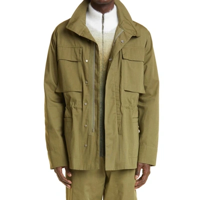 Shop Off-white Off White Off White Arrow Field Cotton Jacket