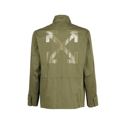 Shop Off-white Off White Off White Arrow Field Cotton Jacket