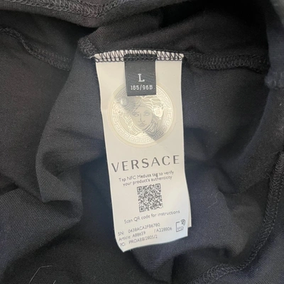 Pre-owned Versace Black Printed Men's T Shirt