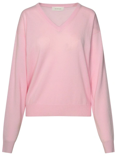 Shop Sportmax Pink Wool Blend Sweater