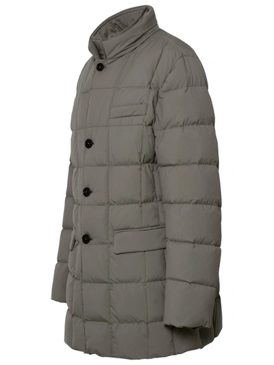 Shop Fay Duble Front' Grey Polyester Blend Down Jacket