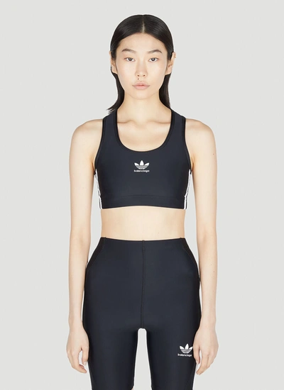 Shop Balenciaga Adidas X  Women Logo Print Sports Bra In Black