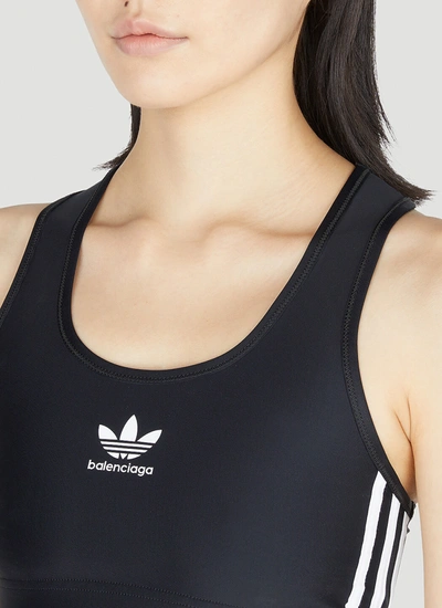 Shop Balenciaga Adidas X  Women Logo Print Sports Bra In Black