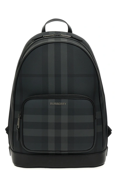 Shop Burberry Men 'strapie' Backpack In Gray