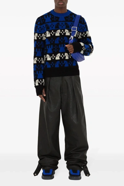 Shop Burberry Men Chess Sweater In Multicolor