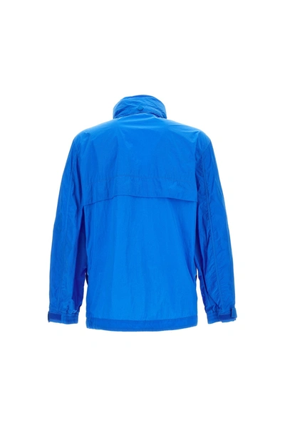Shop Burberry Men ‘harrogate' Jacket In Blue