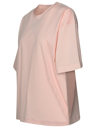 Shop Burberry Woman  Pink Cotton T-shirt