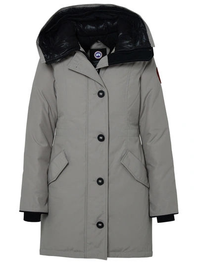 Shop Canada Goose Woman Rossclair Down Jacket In Beige Polyester In Cream