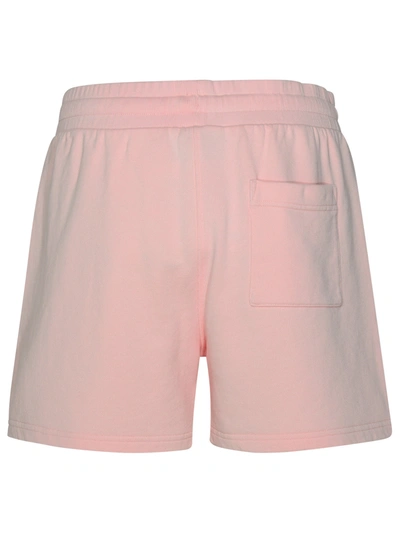 Shop Casablanca Woman  'equipement Sportif' Pink Organic Cotton Shorts
