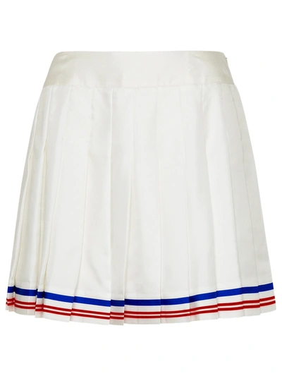 Shop Casablanca Woman  White Silk Miniskirt