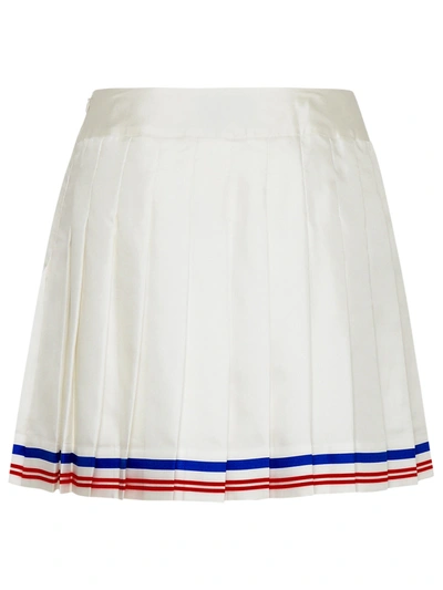 Shop Casablanca Woman  White Silk Miniskirt