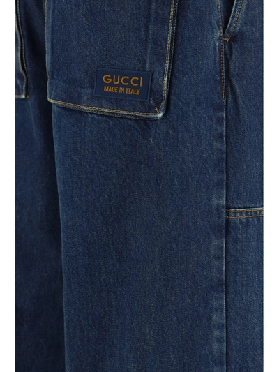Shop Gucci Men Jeans In Multicolor
