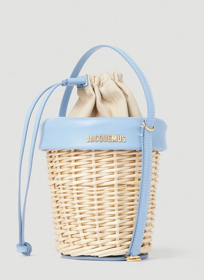 Shop Jacquemus Women Le Panier Seau Handbag In Blue
