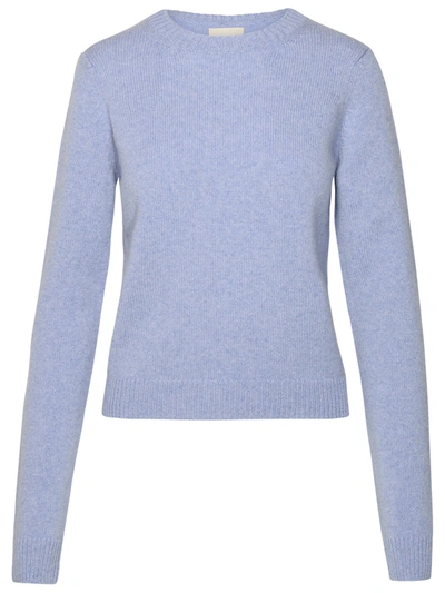 Shop Khaite Woman  'diletta' Light Blue Cashmere Sweater