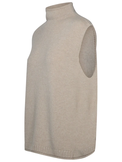 Shop Lisa Yang 'tova' Sand Cashmere Vest Woman In Cream