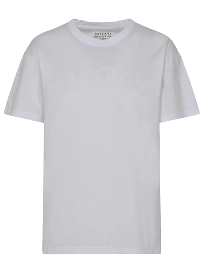 Shop Maison Margiela Woman  White Cotton T-shirt